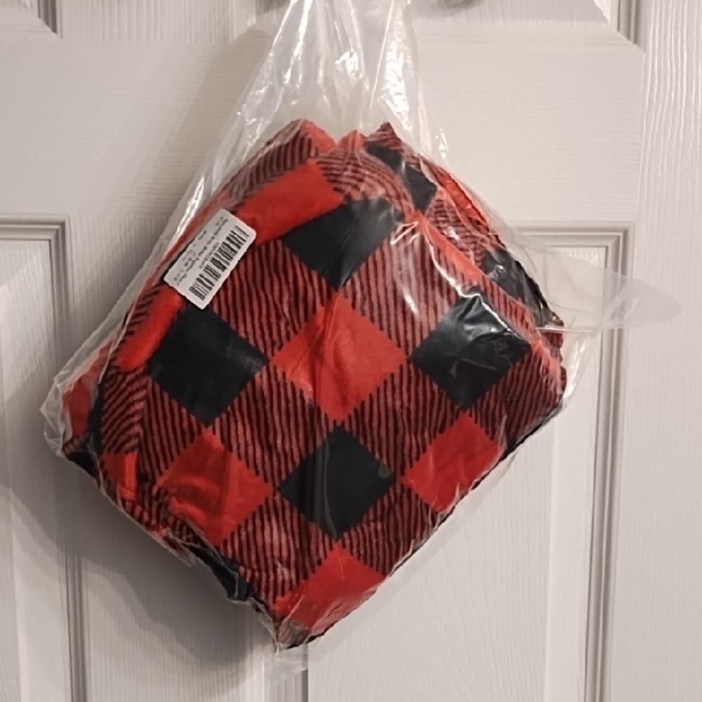 Red and Black Plaid Boys Robe